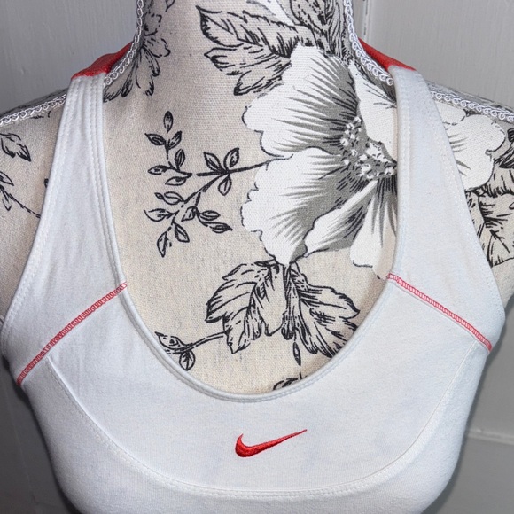 Nike White Tank Top with Red Accents - Picture 5 of 10